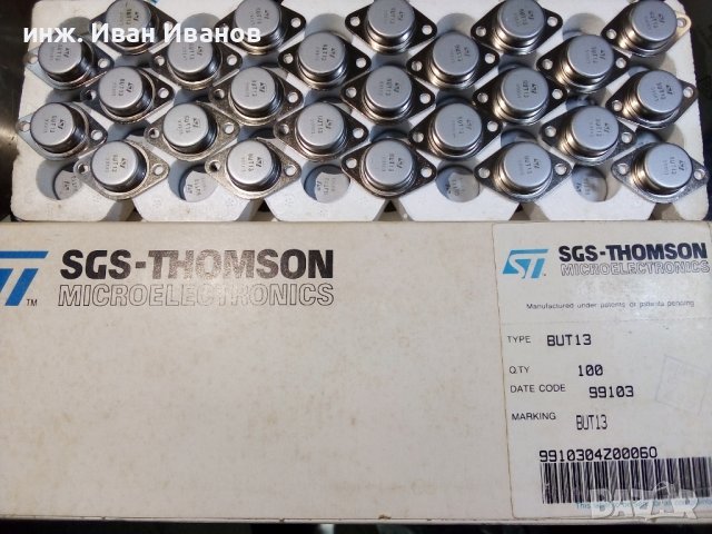 Транзистор BUT13, NPN, 600/400 V, 28 A, 175 W,  TO-3, снимка 2 - Друга електроника - 38094803