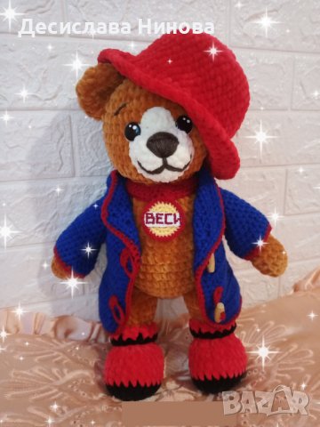 Падингтън-ръчна изработка-40см, снимка 3 - Плюшени играчки - 36919589