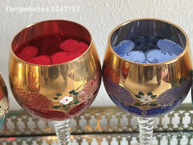 Сервиз бохемски кристал, снимка 7 - Чаши - 56091415