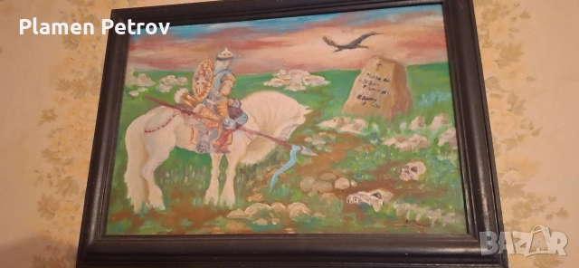 картина акварел 1855 година и др маслени бои върху лен , снимка 17 - Картини - 45914249