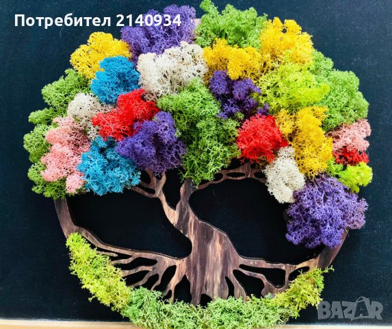 Дървото на живота от естествен Скандинавски мъх, снимка 7 - Декорация за дома - 42525278