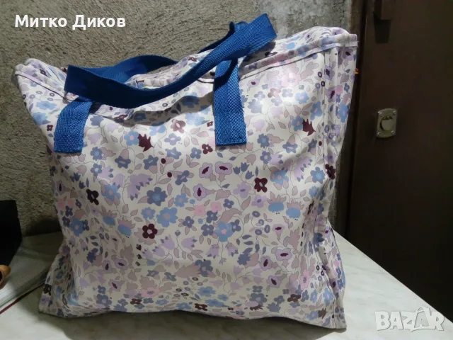 Бутикова Чанта 46х34 см естествена кожа и плетени нишки от промазан плат дебела и друга 34х29х13см, снимка 14 - Чанти - 36903810