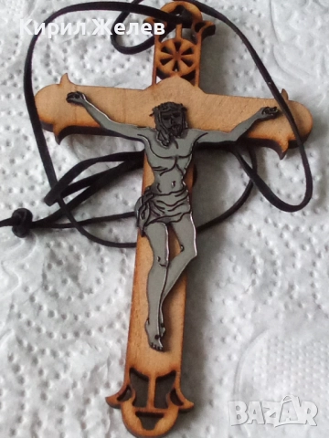 Дървен кръст 52329, снимка 3 - Антикварни и старинни предмети - 52581832