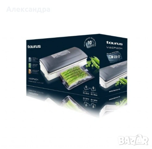 Уред за вакуумиране Taurus VacPack – 90W, автоматично запечатване, 30 см широчина, 10 торбички