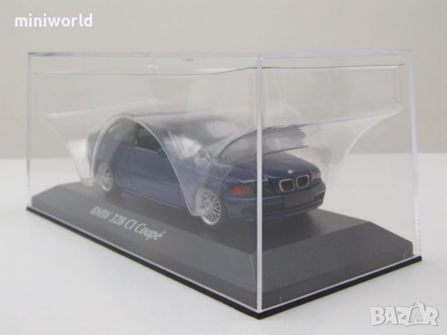 BMW 3er E46 Coupe 1999 - мащаб 1:43 на Maxichamps моделът е нов в PVC дисплей-кейс, снимка 17 - Колекции - 44475169