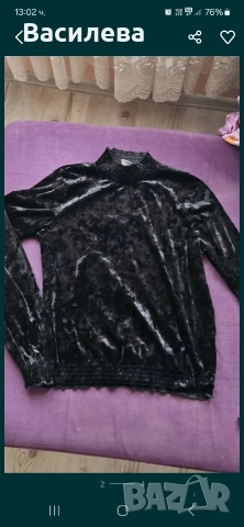 Блуза кадифе., снимка 7 - Блузи с дълъг ръкав и пуловери - 52813520