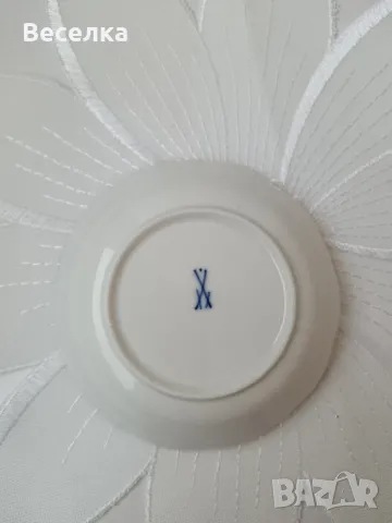 Meissen, чинийка/купичка с декор роза, маркировка , снимка 3 - Други ценни предмети - 48438665