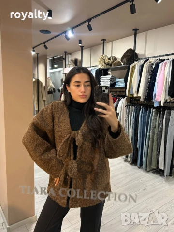 Кафяво Дамско Палто , снимка 2 - Палта, манта - 52886020