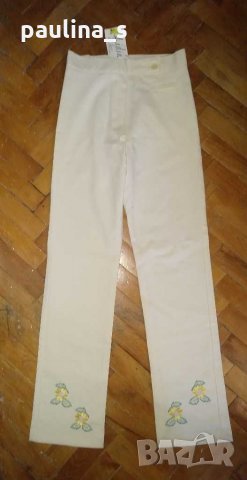 Еластичен панталон с бродерия "Lillia" style Bulgaria / унисайз 