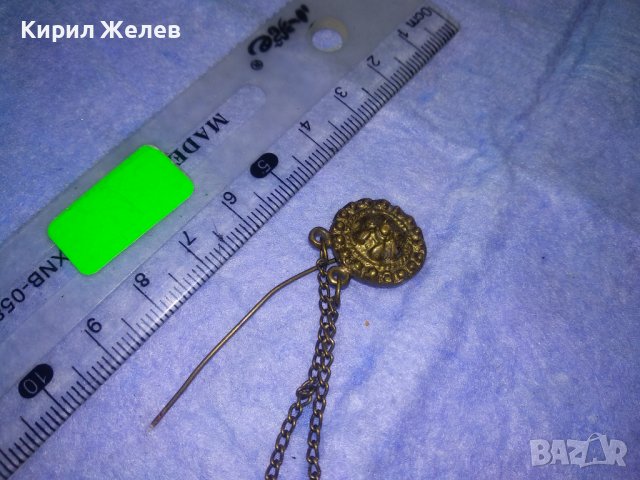 19в ВЪЗРОЖДЕНСКА РЯДКА БОГАТО ОРНАМЕНТИРАНА ДВОЙНА БРОНЗОВА ЗАБОДКА БРОШКА ЕТНО НАКИТ За НОСИЯ 34409, снимка 14 - Антикварни и старинни предмети - 39677495