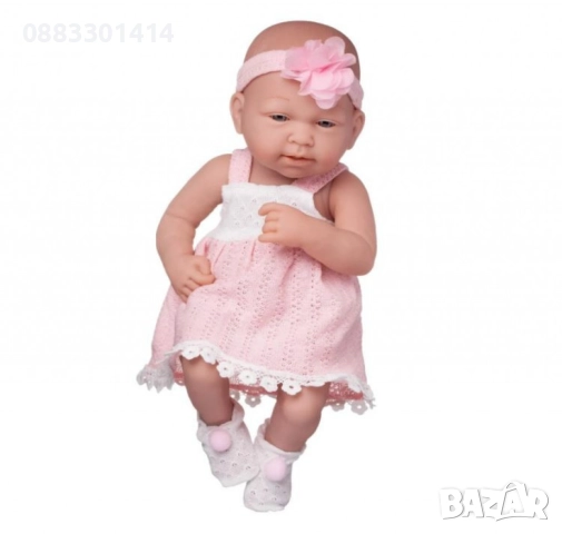 Кукла Junfa Pure Baby в розово 35см, снимка 5 - Кукли - 51481164