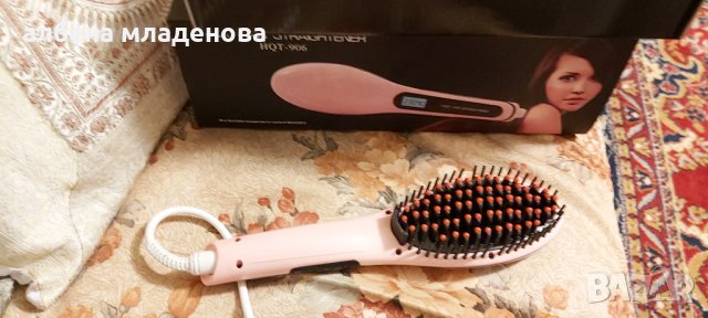 Електрическа четка за изправяне на коса, снимка 2 - Преси за коса - 31402037