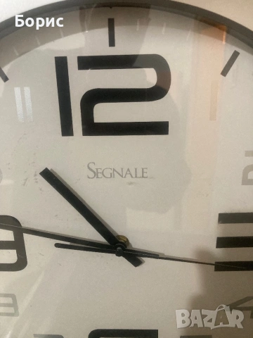 Голям стенен часовник 35см,отличен, снимка 6 - Стенни часовници - 53147304