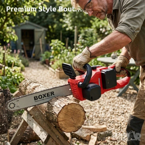 Акумулаторен верижен трион BOXER BX-3316 48V – 2 батерии + куфар, мощен и удобен, снимка 2 - Други инструменти - 54055432