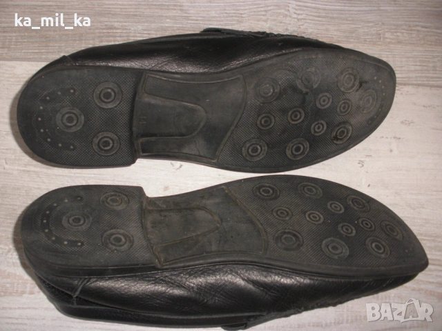 Обувки-Tendenz-черни, №44-естествена кожа, снимка 4 - Мокасини - 53090433