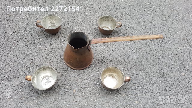 Джезве с 4 чаши , снимка 1 - Антикварни и старинни предмети - 44405487
