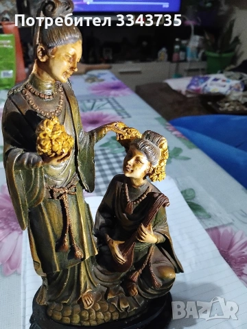 Статуетката изобразява две китайски жени в традиционно облекло., снимка 7 - Статуетки - 53194645