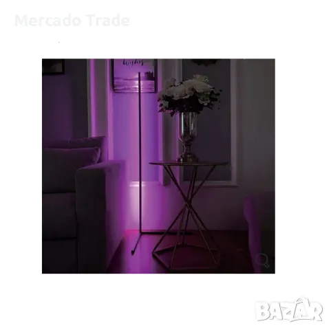 Декоративна настолна ъглова лампа Mercado Trade, LED RGB осветление, Черен, снимка 5 - Лед осветление - 48871557