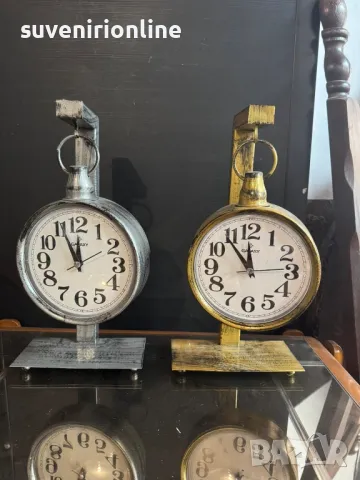настолен метален часовник на батерия