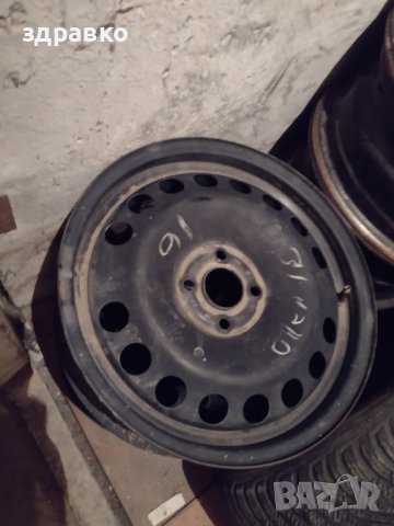 2 бр. железни джанти 16' 4х100 Опел , снимка 2 - Гуми и джанти - 38259621