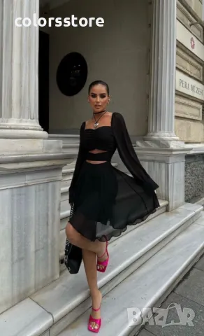 Дамска рокля от шифон Black, снимка 3 - Рокли - 48094637