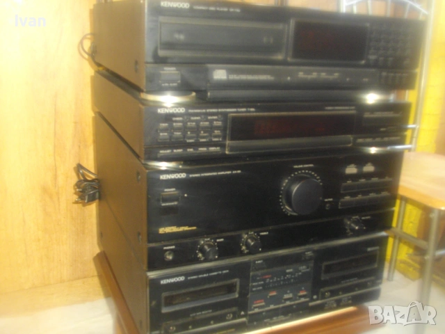 KENWOOD КОМПОНЕНТНА СИСТЕМА CD ПЛЕЙЪР УСИЛВАТЕЛ ДВОЕН КАСЕТЕН ДЕК РЕСИЙВЪР ТУНЕР С КАБЕЛИТЕ КАТО НОВ, снимка 2 - Аудиосистеми - 54315325