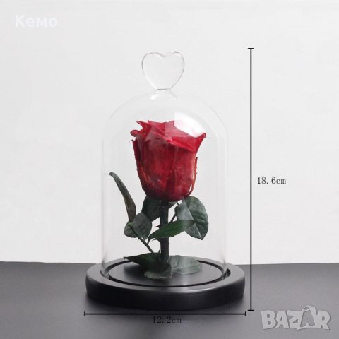 Вечна истинска роза в стъкленица, снимка 18 - Романтични подаръци - 31557958