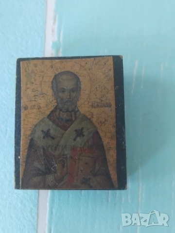 Малка Икона на Светец, снимка 3 - Икони - 51713777