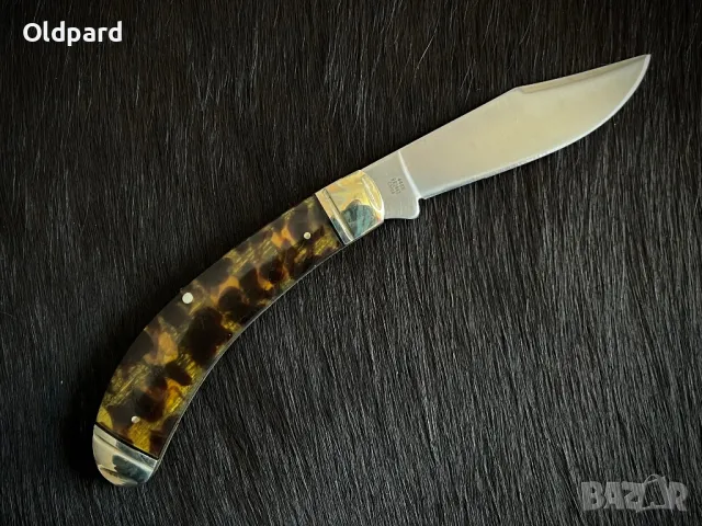 Колекционерски джобен сгъваем нож Bow Trapper Imitation Tortoise  (Rough Ryder) (RR2442), снимка 3 - Ножове - 48639125