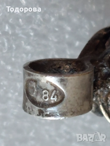 Много рядък руски филигранен кръст(сребро 84) и вграден Исус Христос изработен от чимширено дърво., снимка 3 - Икони - 52847446