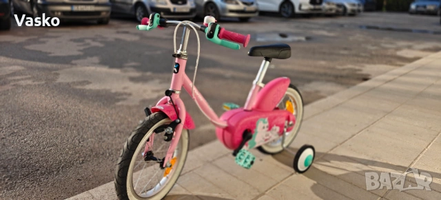 Продавам детски велосипед Btwin unicorn 500 14", снимка 7 - Коли, камиони, мотори, писти - 54239682