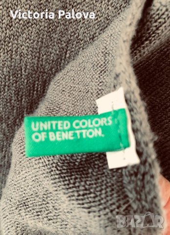 Голям нежен шал BENETTON 200/75см, снимка 2 - Шалове - 30539261