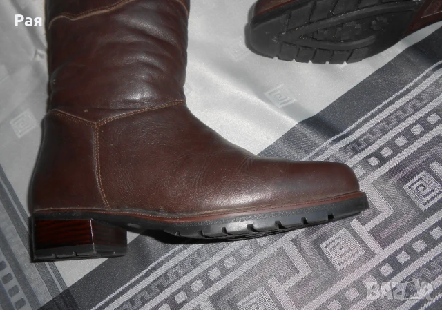 Кафеви кожени ботуши marfild, снимка 12 - Дамски ботуши - 50676894