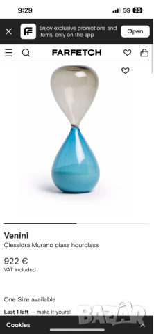 Venini Murano пясъчен часовник, снимка 5 - Други - 44707882