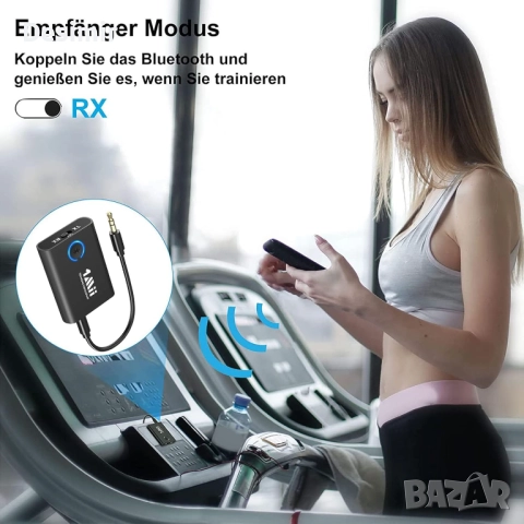 Bluetooth 5.3 адаптер 1Mii ML301 – трансмитер и ресивър 2-в-1, снимка 4 - Друга електроника - 52882005