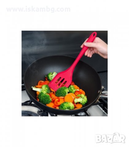 КОМПЛЕКТ ОТ 5 БР. КУХНЕНСКИ ПРИБОРИ ОТ УСТОЙЧИВ СИЛИКОН, ЧЕРВЕНИ - код 1749, снимка 6 - Прибори за хранене, готвене и сервиране - 33986999