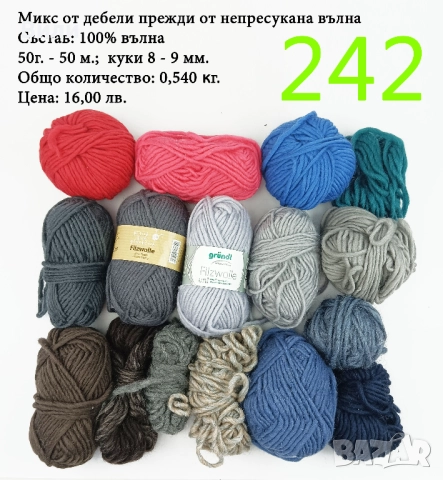 Евтини прежди в малки количества - нови и остатъци , снимка 6 - Други - 52042465