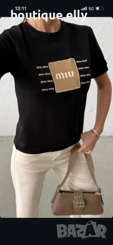 дамска тениска в черно и бяло, снимка 2 - Тениски - 53284254