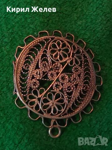 СРЕБЪРЕН ФИЛИГРАН СТАРИНЕН МЕДАЛЬОН РЪЧНА ЮВЕЛИРНА МАЙСТОРСКА РАБОТА 19 ВЕК 22201, снимка 7 - Колиета, медальони, синджири - 33133735