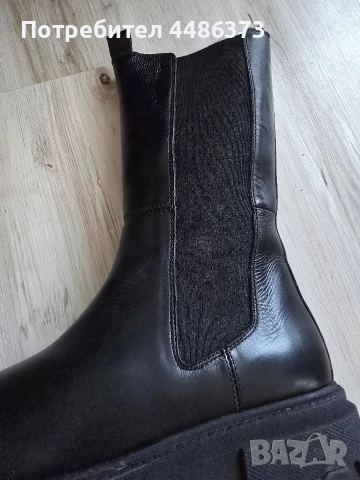 български боти от естествена кожа, снимка 2 - Дамски боти - 52923900