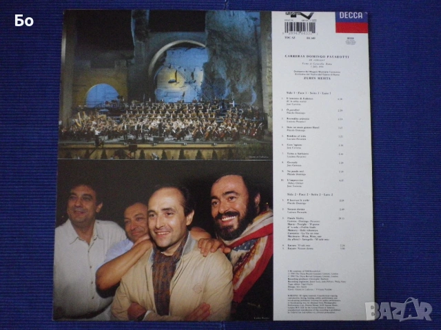грамофонни плочи Carreras Domingo Pavarotti, снимка 2 - Грамофонни плочи - 54059227