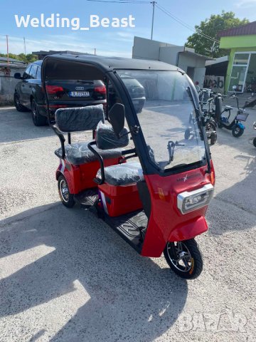 MAXMOTORS Електрическа триколка с таван 1500W/60V/20AH - Червена , снимка 1