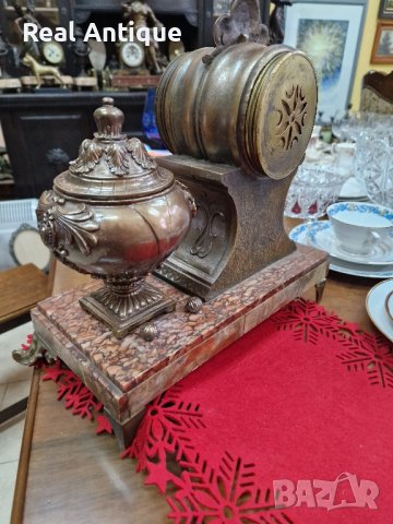 Красив антикварен френски каминен часовник , снимка 9 - Антикварни и старинни предмети - 42685578