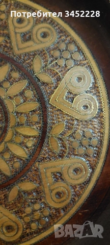 пано дървено инкрустирано с месинг за ценители 30см , снимка 6 - Декорация за дома - 52587018