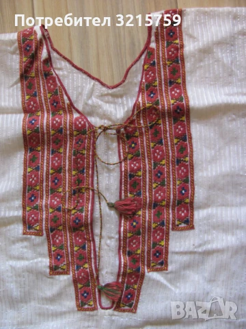 19 век риза за носия , копринен кенар , бродерия, снимка 3 - Антикварни и старинни предмети - 50928875