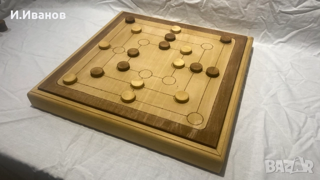 Продавам дървена игра 3 в 1, Не се сърди човече, дама и табла. Нова., снимка 6 - Настолни игри - 52672853