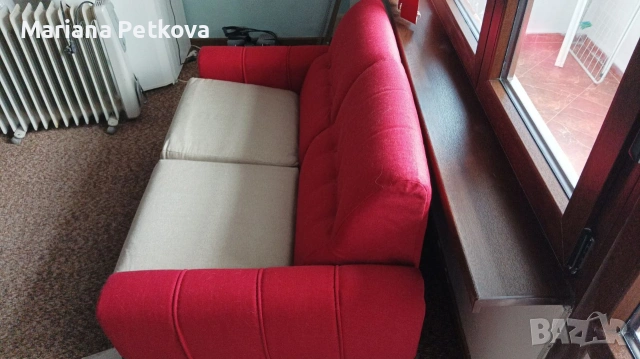 Комплект дивани и табуретка, снимка 3 - Дивани и мека мебел - 53043065