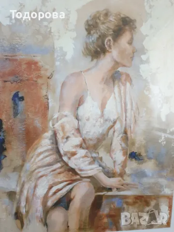 Ефектна принт картина- Дама 2 ,, снимка 2 - Антикварни и старинни предмети - 49959196