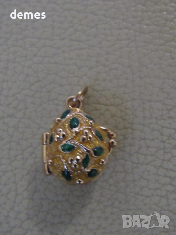 Фино дамско колие с висулка- Яйце Фаберже, ново