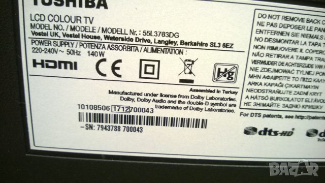TOSHIBA-55L3763DG, снимка 2 - Телевизори - 31747233